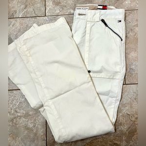 Tommy Hilfiger Womens Cargo Flare Pants White